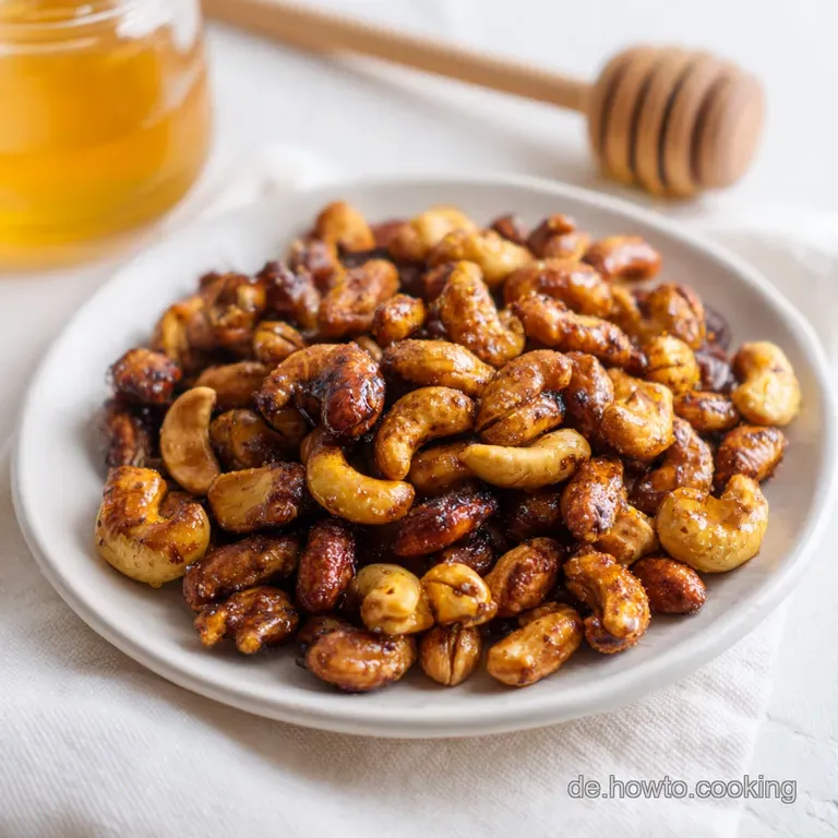 Pikanter Snack Ger&ouml;stete N&uuml;sse mit Honig
