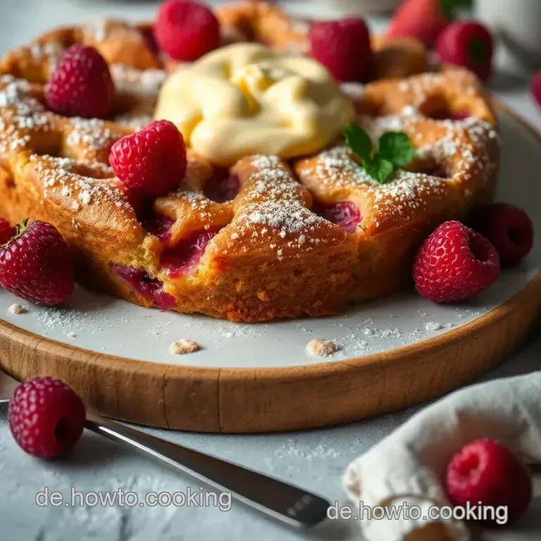 Rhabarberkuchen Mit Streuseln Und Pudding presentation
