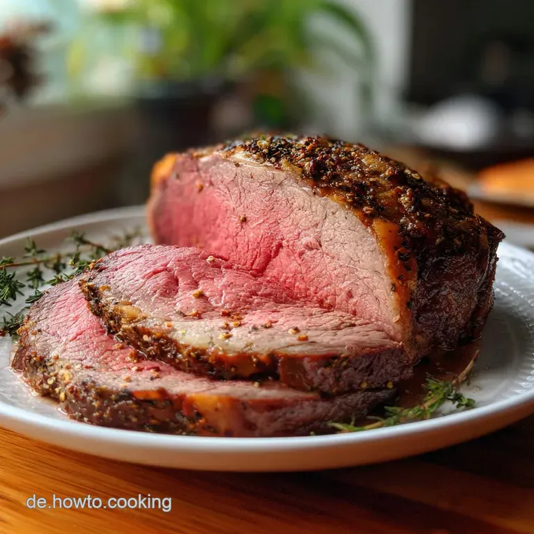 Juicy roast beef slices plated with golden roasted potatoes, offering a tempting glimpse of rustic comfort food.