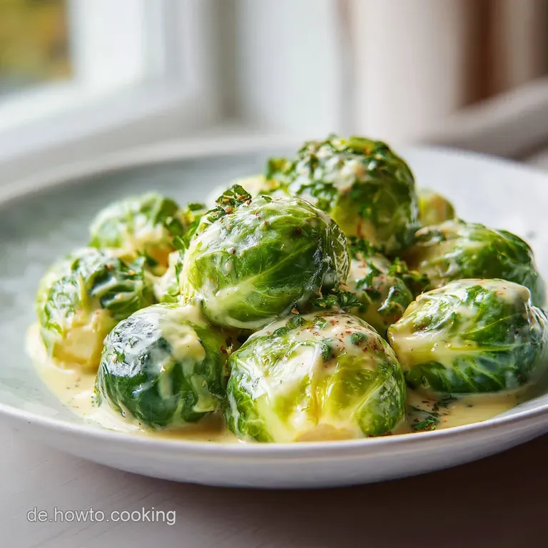 Rosenkohl in Frischk&auml;se-Senfsauce: Cremig und W&uuml;rzig