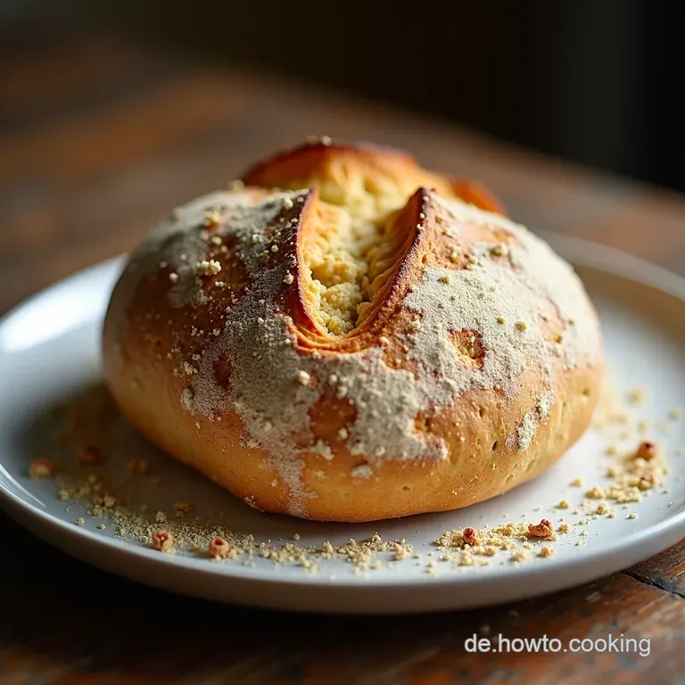 Rustikales Topfbrot Knuspriges Brot ohne Kneten Dutch Oven