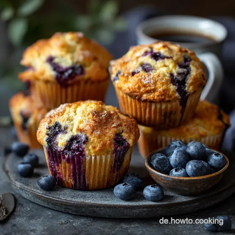 Muffins: Saftige Buttermilch-Muffins Mit Blaubeeren Das Grundrezept presentation