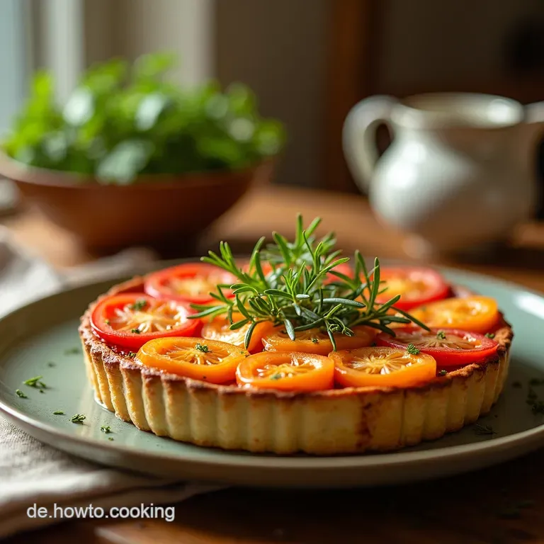 Saftige Tomatentarte Mit Ziegenk&auml;se Garantiert Knuspriger Boden presentation