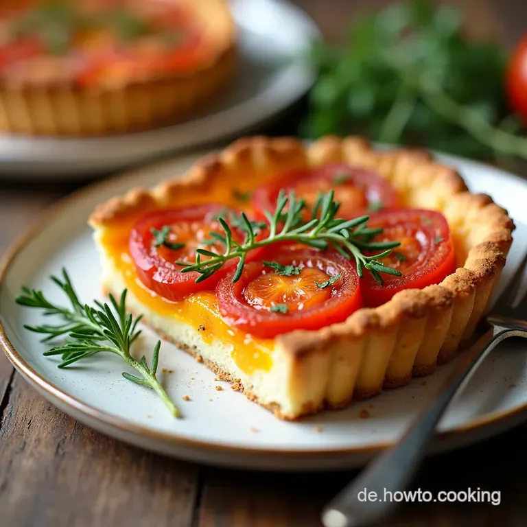 Saftige Tomatentarte mit Ziegenk&auml;se Garantiert knuspriger Boden