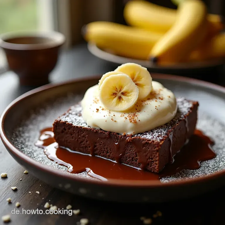 Saftiger Baustellenkuchen Schokotraum Mit Quarkbananencreme presentation