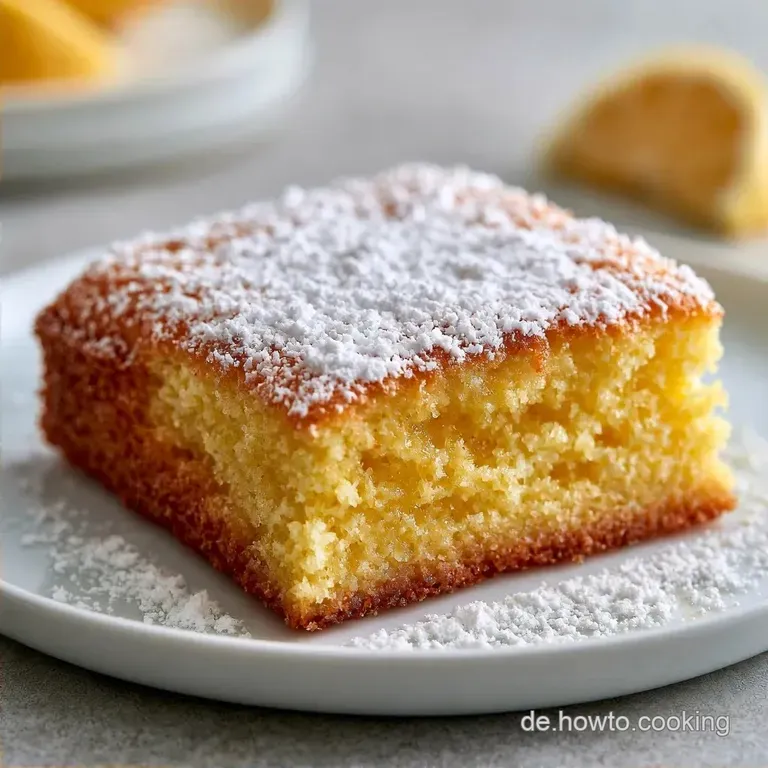Saftiger Zitronen Blechkuchen mit Joghurt
