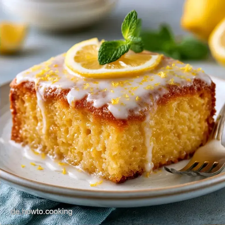 Omas Saftiger Zitronenkuchen vom Blech