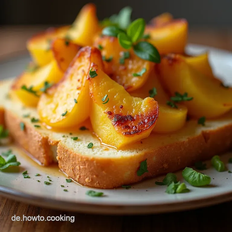 KürbisGold im HolzofenStil Rustikales Sauerteigbrot mit geröstetem Hokkaido