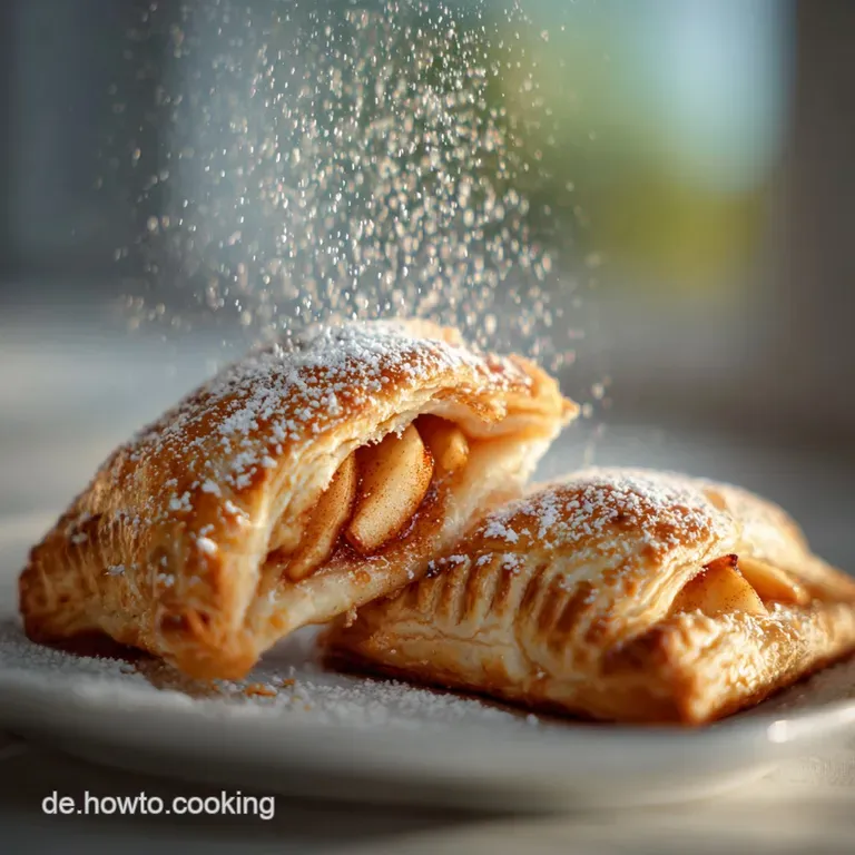 A single, perfectly baked apple turnover with a glistening, caramelized crust on a linen cloth, rustic and inviting.