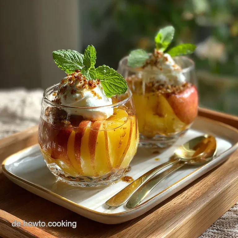 Bratapfel Dessert im Glas: Warm und Cremig