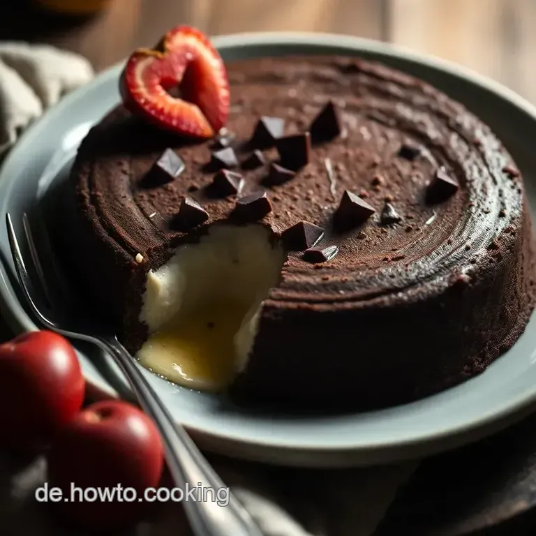 Schokoherzen mit flüssigem Kern &amp Joghurt-Wolke presentation