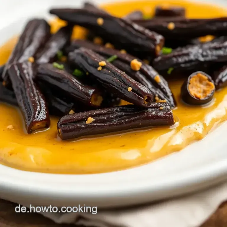 Schwarzwurzeln in cremiger Senfsauce: Ein herbstlicher Genuss presentation