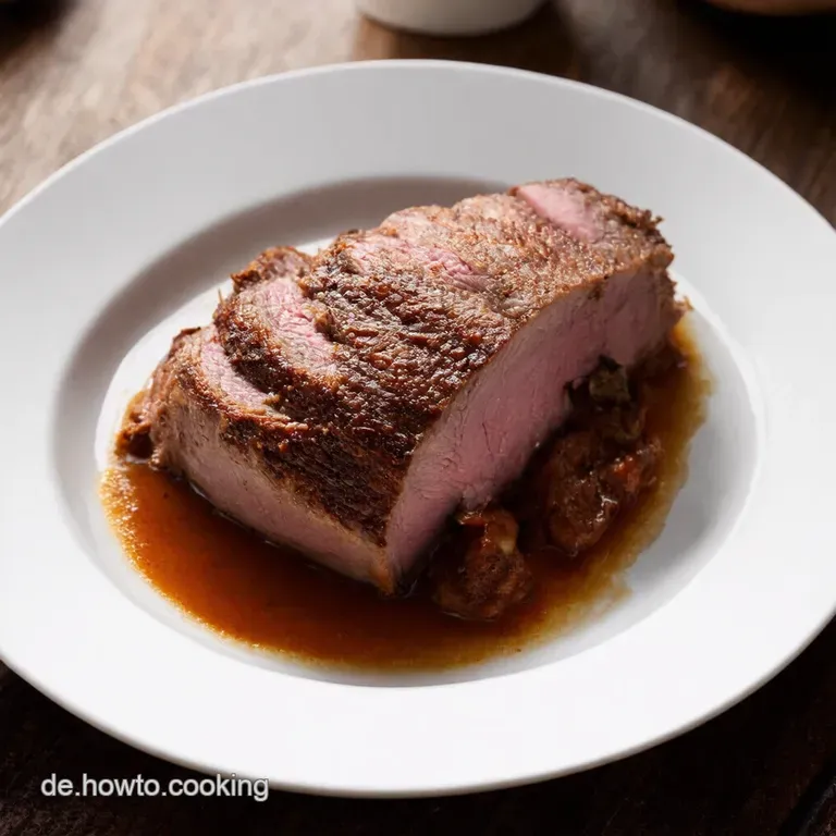Schweinebraten mit Kn&ouml;deln und Rotkohl