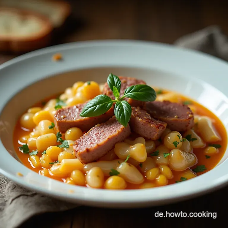 Die K&ouml;nigin der Deftigen Suppen Authentische Soljanka mit Rauchfleisch und OlivenKick