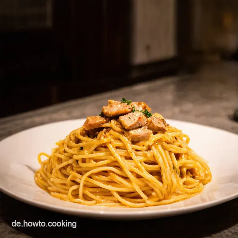 Spaghetti Con Sarde Sizilianische Sonnenscheinpasta presentation