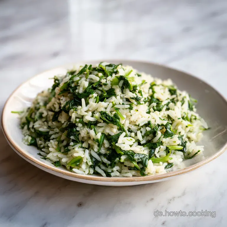 Spanakorizo: Authentischer Griechischer Spinat Reis