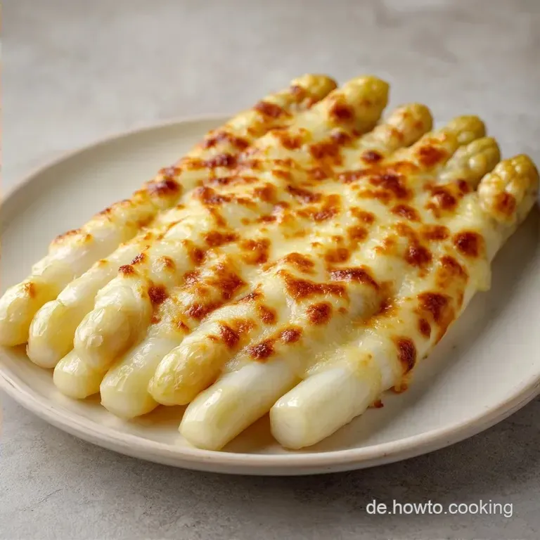 Spargel Gratin mit K&auml;se: Cremig und Goldbraun