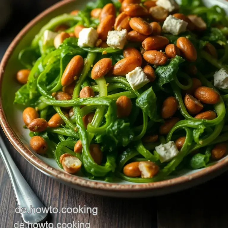 Spargelsalat Mit Balsamico-Dressing Und Ger&ouml;steten Mandeln presentation