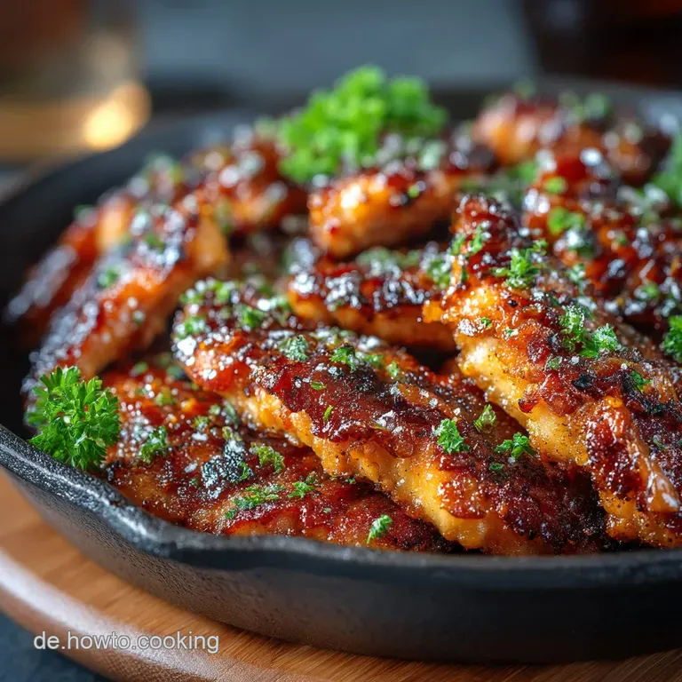 Bayrische BärenhungerTender Knusprige BaconBrownSugar Chicken Tenders presentation