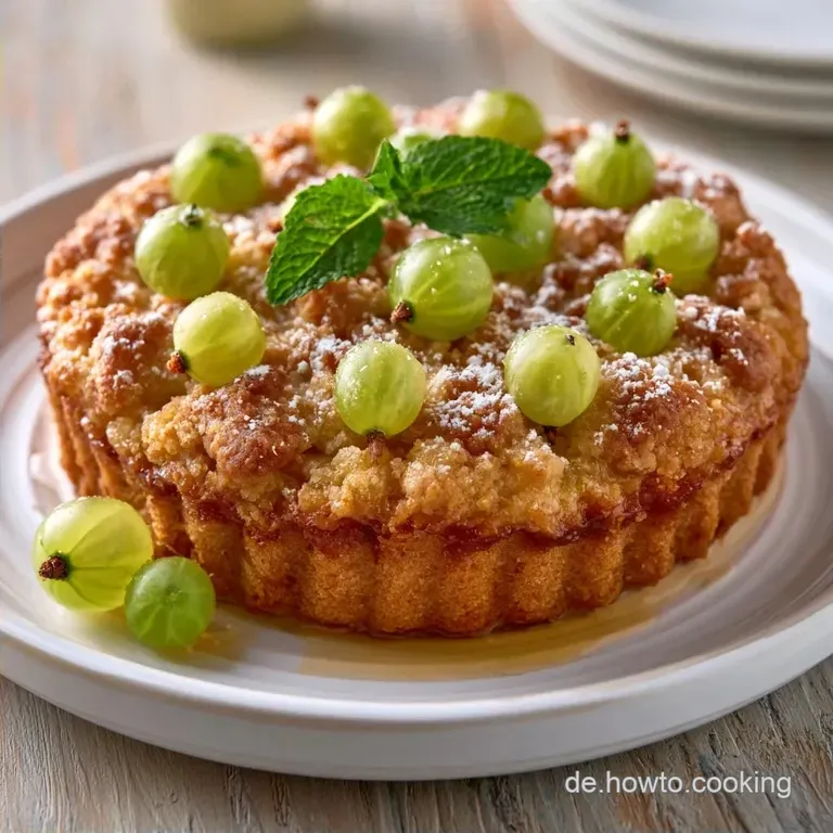Omas Stachelbeerkuchen mit Streuseln: Fruchtig