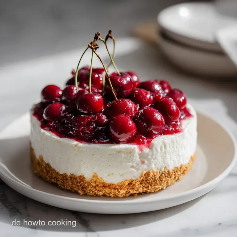 Torte mit 250 g Mascarpone und 500 g Sauerkirschen
