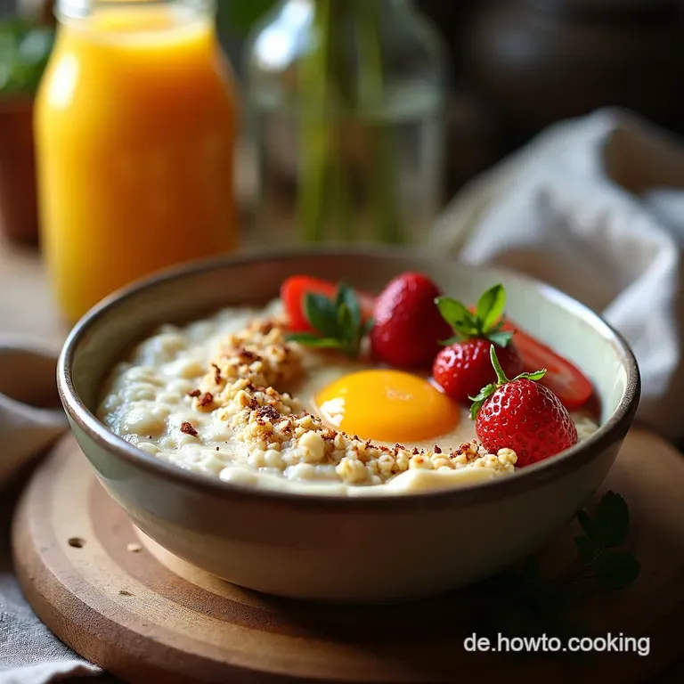&Uuml;ber Nacht Haferflocken Mit Beeren Nussbutter presentation
