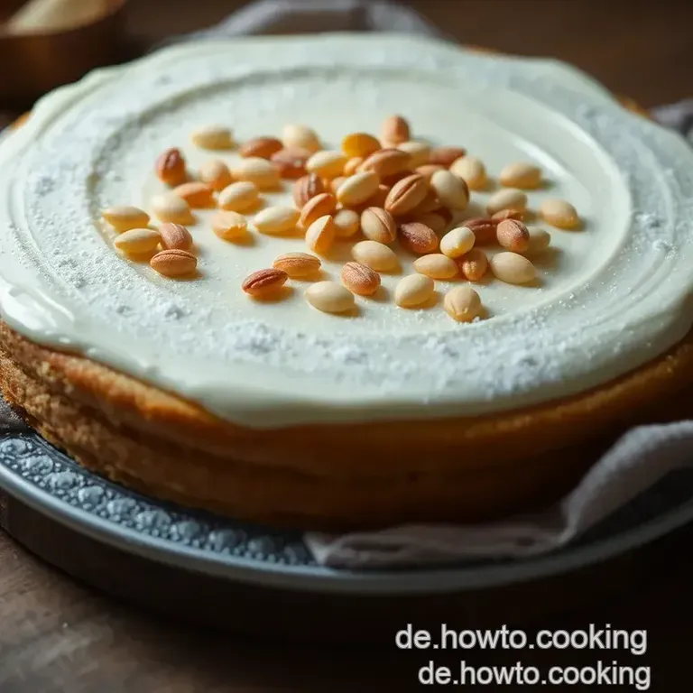 Verw&ouml;hn-Mandelkuchen Mit Vanilleeis Sahne & Affogato presentation