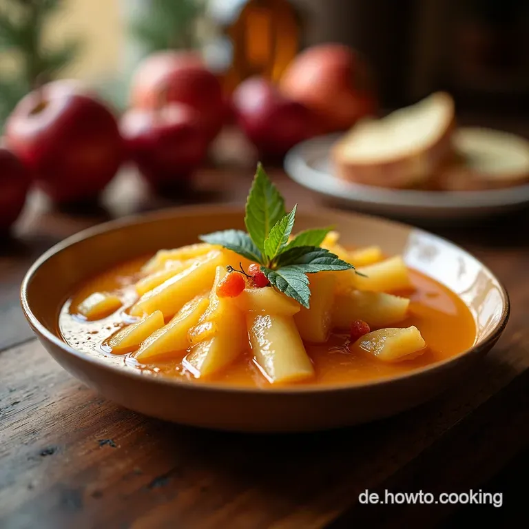 Weihnachtsmarmelade Apfel Kirsche Zimt presentation