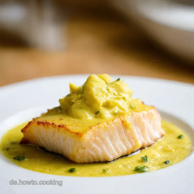 Welsfilet in Zitronen-Kräuter-Butter mit Spargelgemüse presentation