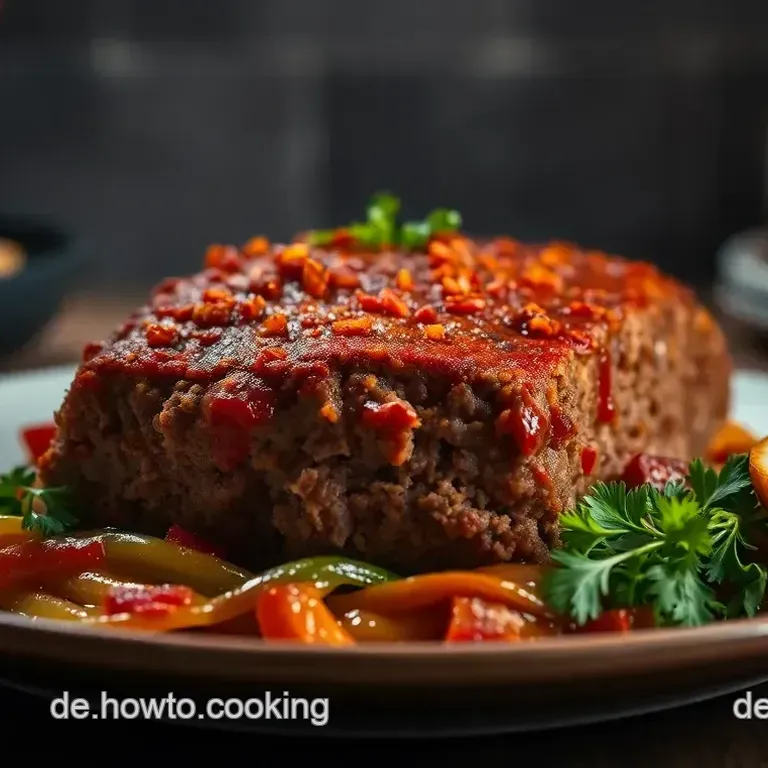 Worcestershire-Glazed Meatloaf mit ger&ouml;stetem Wurzelgem&uuml;se