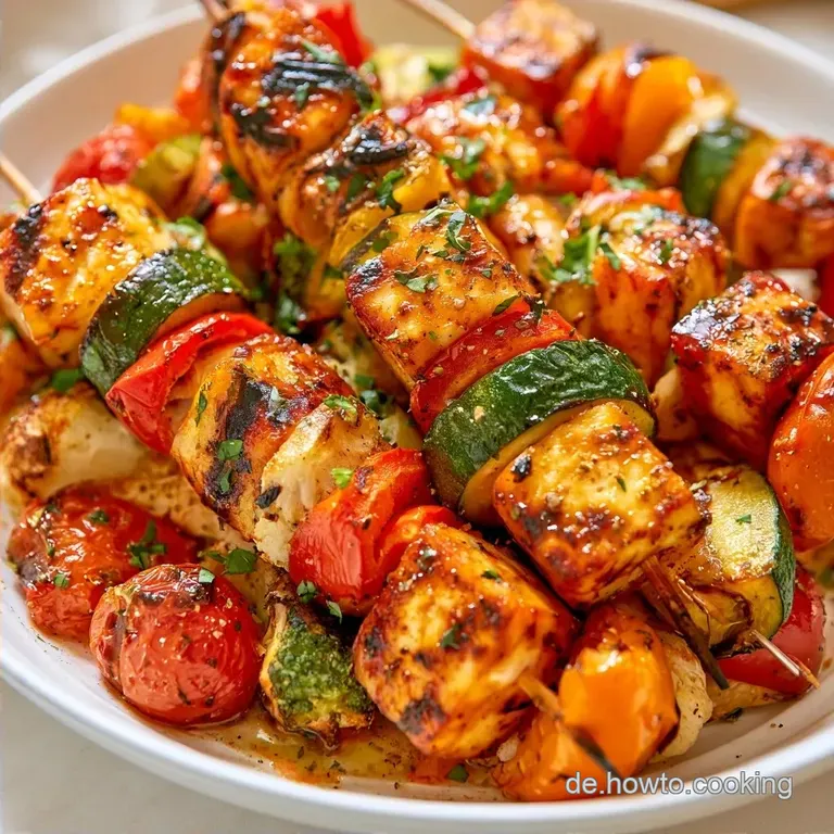 W&uuml;rzige Gem&uuml;sespie&szlig;e mit Halloumi
