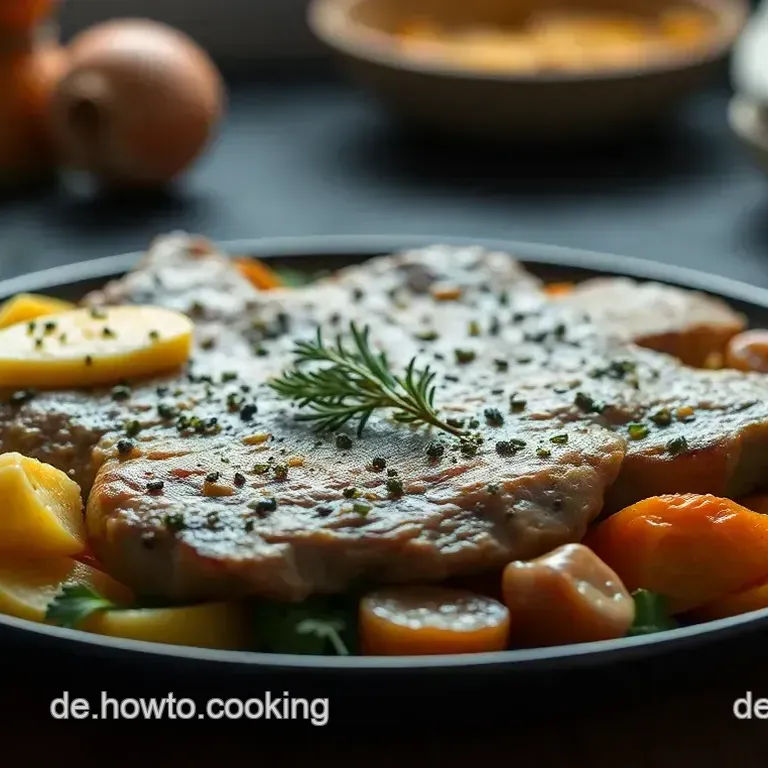 Zartes Putensteak mit Kr&auml;uterbutter und Gem&uuml;se