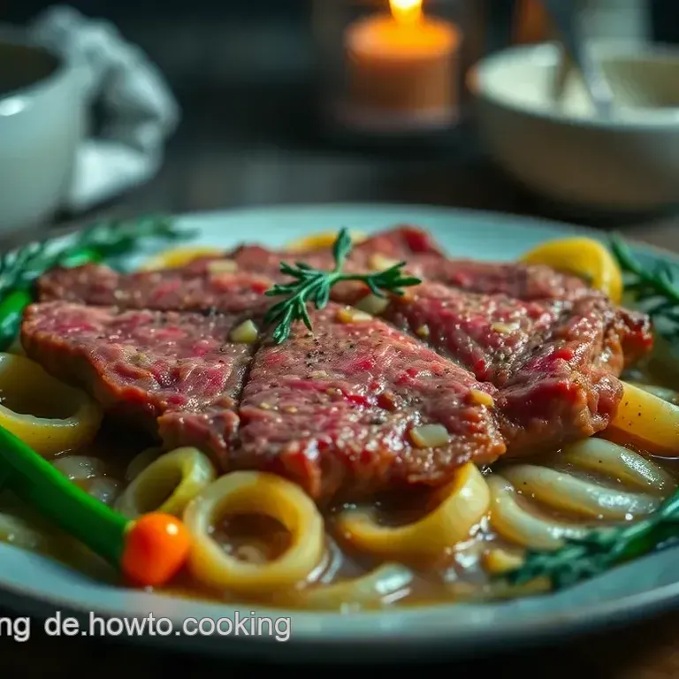 Leckeres Rindfleisch mit Zwiebelsoße: Ein Rezept für herzliche Abende