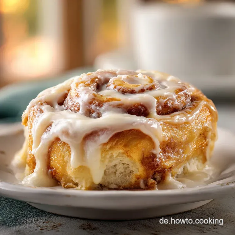 A slice of cinnamon cheesecake with rich swirls, drizzled with cream cheese frosting.