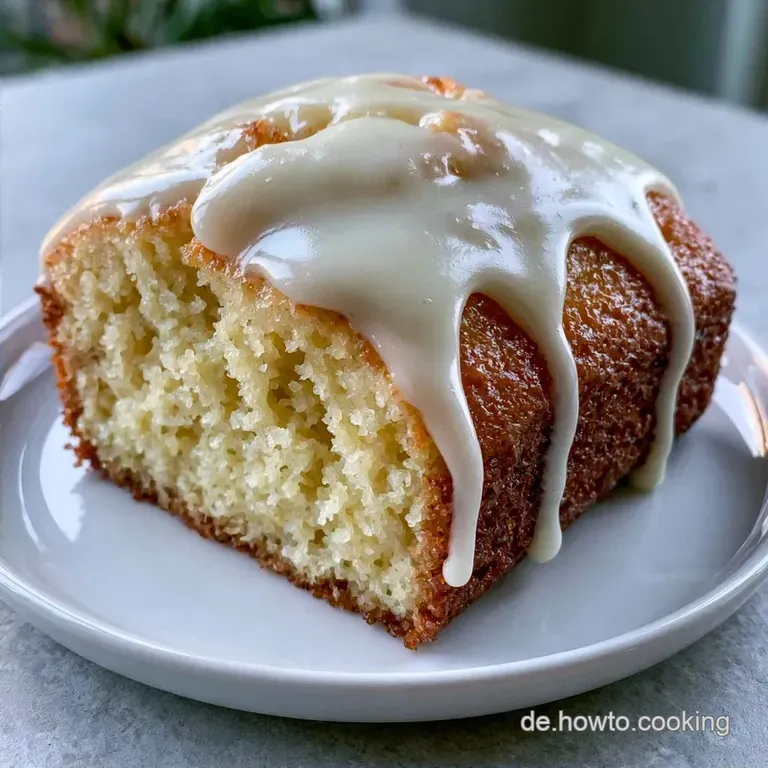 Saftiger Zitronenkuchen mit Zuckerguss vom Blech