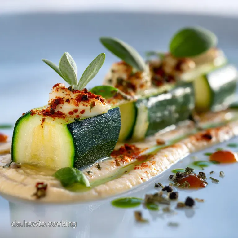 Zucchini Gericht Mit Knoblauch Chili Und Hummus: Cremig Scharf Und Blitzschnell presentation