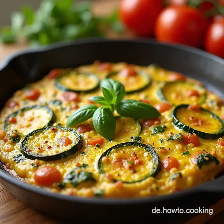Zucchinifeta Frittata Leichte K&uuml;che Mit Geschmack presentation