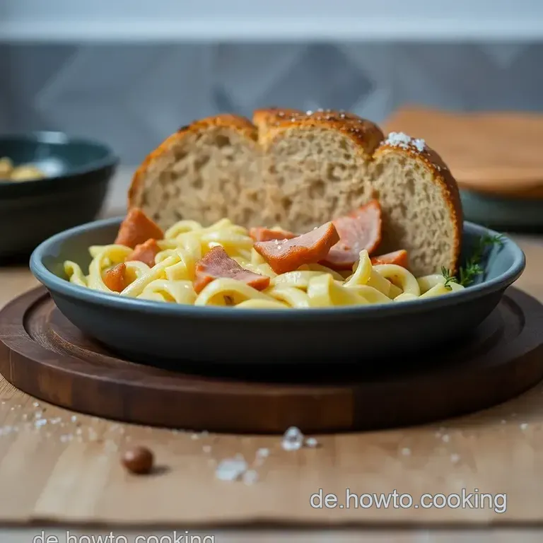 Zwiebel Schinken Brot – Schnell und Einfach presentation